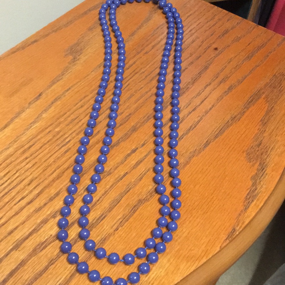 Blue beaded necklace